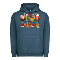 Pigment Midnight Navy Mexico Wine Glasses Urban Hoodie - texasbilliewilder