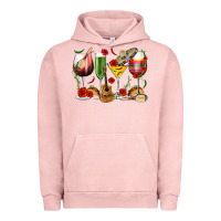 Pigment Salmon Mexico Wine Glasses Urban Hoodie - texasbilliewilder