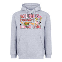 Heather Grey cupid's favorite lunch lady Heavyweight Hoodie - MaliasSmallBusiness