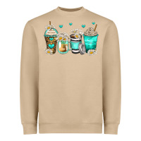 Mushroom daisy coffee cups Heavyweight Sweatshirt - Zillion Design Studio