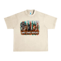 Sandshell just a girl who loves horses Urban Heavy Tee - CowhideDigitalArt