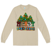 Mushroom merry christmas with christmas trees Long Sleeve Tee - AdoDesignShop
