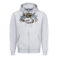 Heather Grey Crab Zipper Hoodie - LillyAllenDesigns