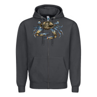 Smoke Crab Zipper Hoodie - LillyAllenDesigns