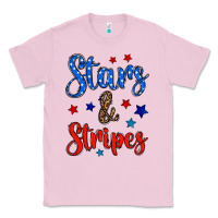 Bubblegum Pink stars & stripes Classic Tee - BundleAndBundleShop
