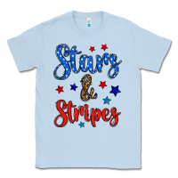 Dusty Blue stars & stripes Classic Tee - BundleAndBundleShop