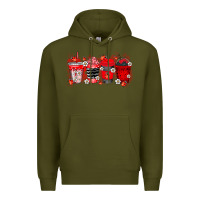 Army Green lady bug drink Premium Hoodie - RacoonDesign
