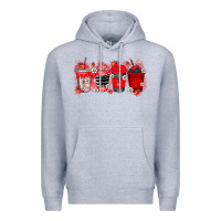Heather Grey lady bug drink Premium Hoodie - RacoonDesign