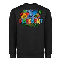 Black different is beautiful autism stitch Heavyweight Sweatshirt - Zillion Design Studio