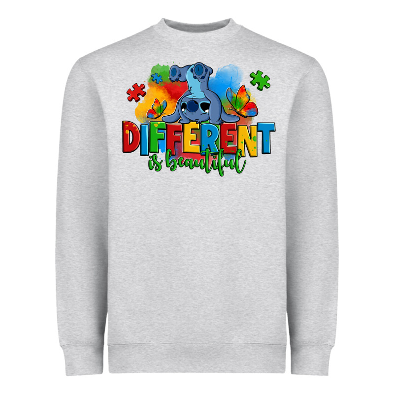 Different Is Beautiful Autism Stitch Heavyweight Sweatshirt by Zillion Design Studio | Teevron