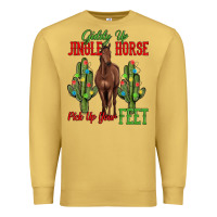 Antique Gold giddy up jingle horse pick up your feet Premium Sweatshirt - MaliasSmallBusiness