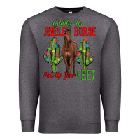 Charcoal Heather giddy up jingle horse pick up your feet Premium Sweatshirt - MaliasSmallBusiness