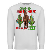 Dove Grey giddy up jingle horse pick up your feet Premium Sweatshirt - MaliasSmallBusiness
