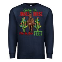 Navy giddy up jingle horse pick up your feet Premium Sweatshirt - MaliasSmallBusiness
