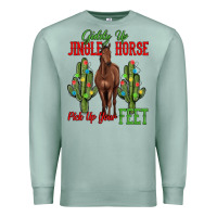 Seafoam giddy up jingle horse pick up your feet Premium Sweatshirt - MaliasSmallBusiness