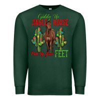 Sports Green giddy up jingle horse pick up your feet Premium Sweatshirt - MaliasSmallBusiness