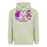 Matcha Peace love cure Breast Cancer Heavyweight Hoodie - NancyCooperArtShop