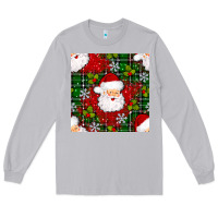 Moon Dust Christmas Santa Claus Seamless Pattern Long Sleeve Tee - BundleAndBundleShop