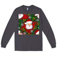 Smoke Christmas Santa Claus Seamless Pattern Long Sleeve Tee - BundleAndBundleShop