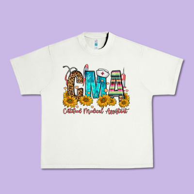 Cma Certified Medical Assistant Urban Heavy Tee Designed By Fadigitalartstudio