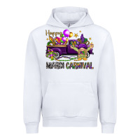 White Happy Mardi Carnival with truck Urban Hoodie - NancyCooperArtShop