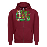 Burgundy st.patricks one lucky nurse Zipper Hoodie - BarkalooDesign