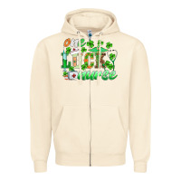Sandshell st.patricks one lucky nurse Zipper Hoodie - BarkalooDesign
