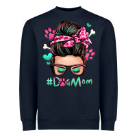 Navy dog mom messy bun Heavyweight Sweatshirt - Zillion Design Studio