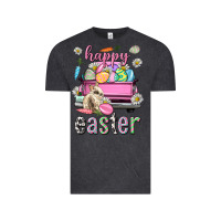Vintage Black Bunny Happy Easter truck Easter Day Vintage Tee - Neo Western