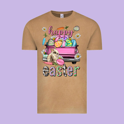 Bunny Happy Easter Truck Easter Day Vintage Tee Designed By Neo Western