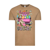 Vintage Coffee Bunny Happy Easter truck Easter Day Vintage Tee - Neo Western