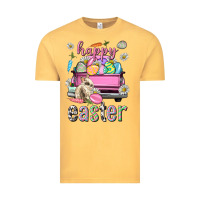Vintage Mustard Bunny Happy Easter truck Easter Day Vintage Tee - Neo Western
