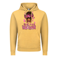 Vintage Mustard brest cancer warrior afro messy bun Vintage Hoodie - texasbilliewilder