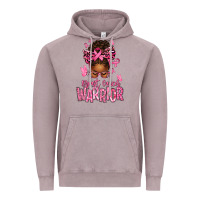 Vintage Zinc brest cancer warrior afro messy bun Vintage Hoodie - texasbilliewilder
