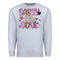 Heather Grey sassy little soul Premium Sweatshirt - MaliasSmallBusiness