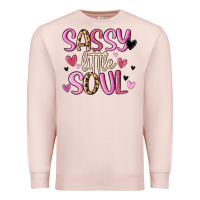 Pale Pink sassy little soul Premium Sweatshirt - MaliasSmallBusiness