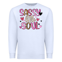 White sassy little soul Premium Sweatshirt - MaliasSmallBusiness