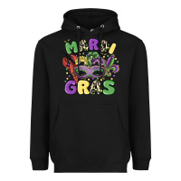 Black mardi gras Heavyweight Hoodie - MaliasSmallBusiness