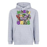 Heather Grey mardi gras Heavyweight Hoodie - MaliasSmallBusiness