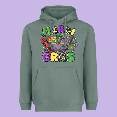 Mardi Gras Heavyweight Hoodie Designed By Maliassmallbusiness