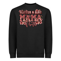 Black glitter and dirt mama of both girls Heavyweight Sweatshirt - Zillion Design Studio