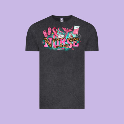 Breast Cancer Nurse Vintage Tee Designed By Adodesignshop