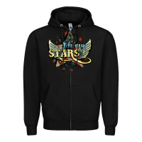 Black oh my stars america wings Zipper Hoodie - NancyCooperArtShop