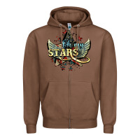 Chestnut oh my stars america wings Zipper Hoodie - NancyCooperArtShop