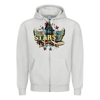 Dove Grey oh my stars america wings Zipper Hoodie - NancyCooperArtShop
