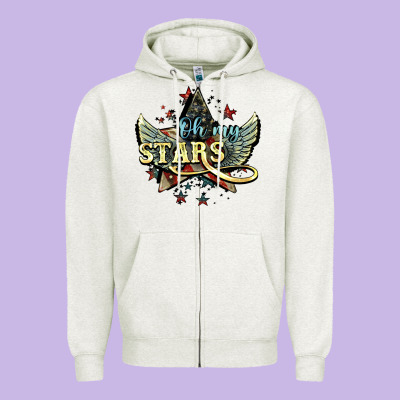 Oh My Stars America Wings Zipper Hoodie Designed By Nancycooperartshop