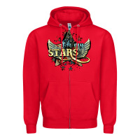 Red oh my stars america wings Zipper Hoodie - NancyCooperArtShop