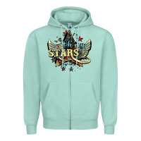 Seafoam oh my stars america wings Zipper Hoodie - NancyCooperArtShop