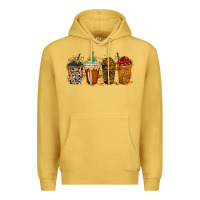 Antique Gold leopard and cowhide drink Premium Hoodie - RacoonDesign