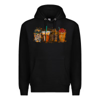 Black leopard and cowhide drink Premium Hoodie - RacoonDesign